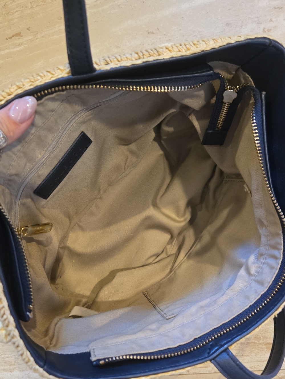 Talbot's Natural Raffia Shoulder Bag - Picture 6 of 8